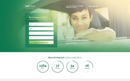 Traffic School Responsive Landing Page Template