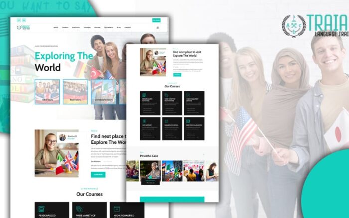 Traiag Translation Agency and Language Landing Page HTML5 Template Landing Page Template