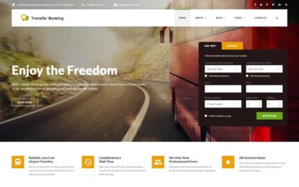 Transfer Booking - Airport Shuttle Services Website Template