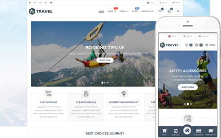 Travel - Travel Tour Booking & Accessories Shop WooCommerce Theme