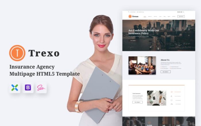 Trexo - Insurance Agency HTML5 Website Template