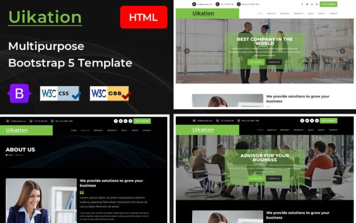 Uikation - Multipurpose HTML5 Website Template