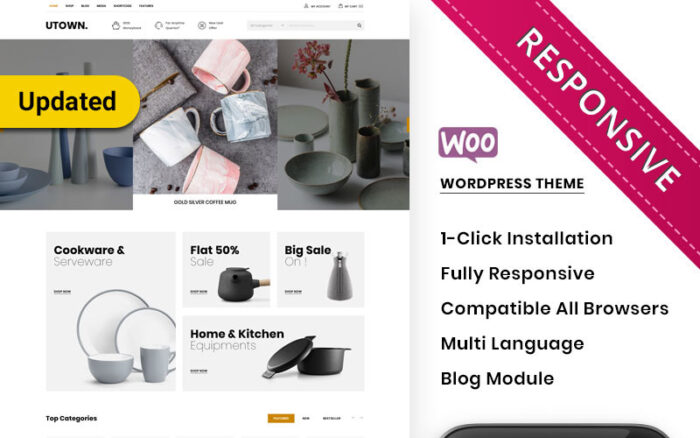 Utown - The Mega Kitchen Store Premium WooCommerce Theme