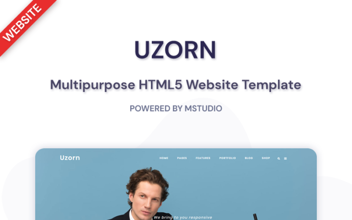 Uzorn - Responsive Multi-Purpose Website Template