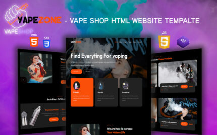 Vape Zone - Vape & E-liquid Store eCommerce HTML Bootstrap Template Website Template