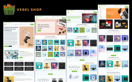 Vegel - Mobile, TV, Ac, Laptop, Home Appliance Gadget Electronic Store Elementor WooCommerce Theme