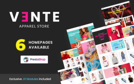 Vente - Apparel Store Clean Bootstrap Ecommerce PrestaShop Theme