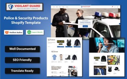 Vigilant Guard - Police, & Security Products Shopify Template Shopify Theme