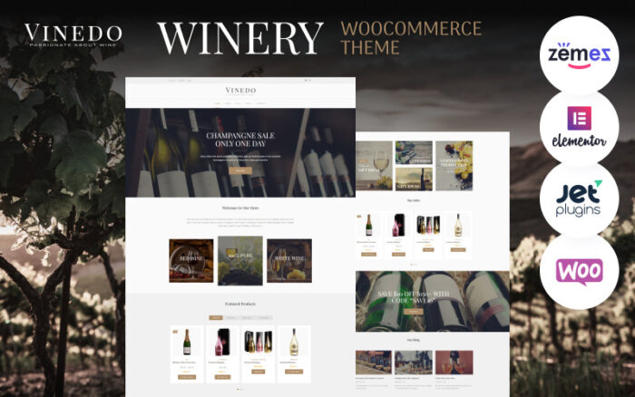 Vinedo - Vinery Elementor WooCommerce Theme