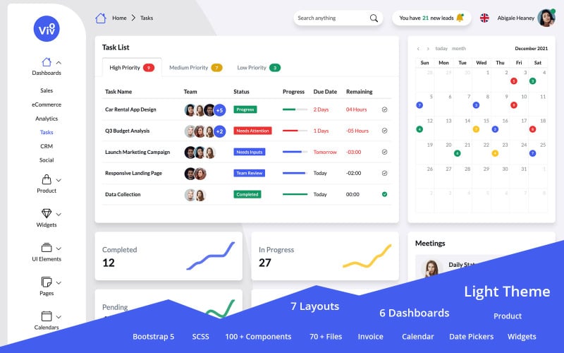 Vivo - Bootstrap 5 Admin Dashboard Template Admin Template