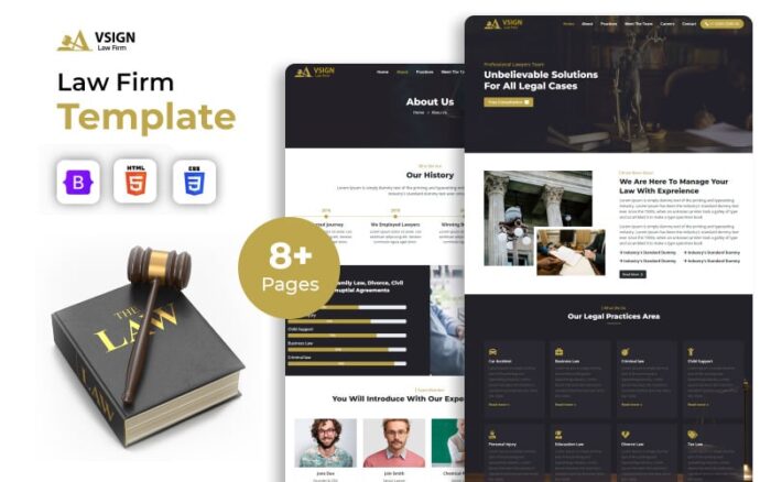 VSign - Lawyers and Attorneys HTML5 Website Template