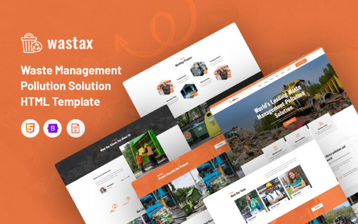 Wastax – Waste Management Pollution Solution Website Template