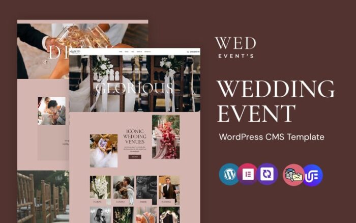 Wed - Event Planner And Management WordPress Elementor Theme WordPress Theme