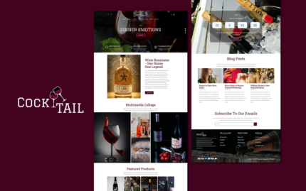 Wine ( Cocktail ) Shopify theme Shopify Theme