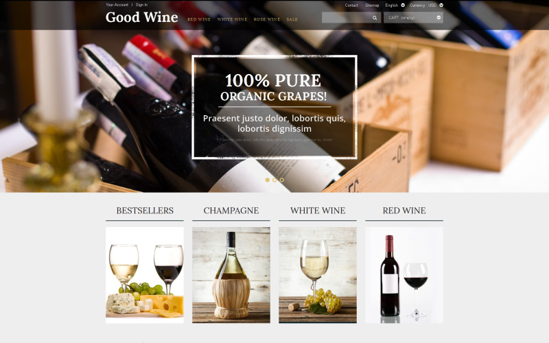 Wine of Superior Quality PrestaShop Theme