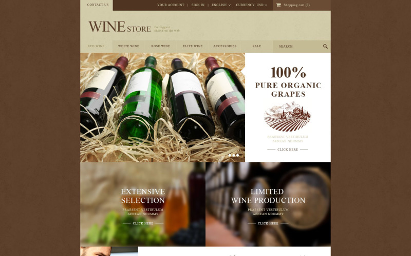 Wine Store PrestaShop Theme