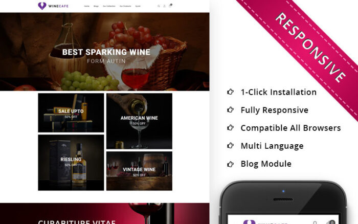 Winecafe - The Bar OpenCart Template