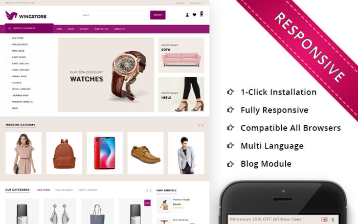 Wingstore - Mega Shop Responsive OpenCart Template