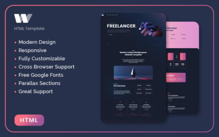 Wynn - Creative HTML Landing Page Landing Page Template