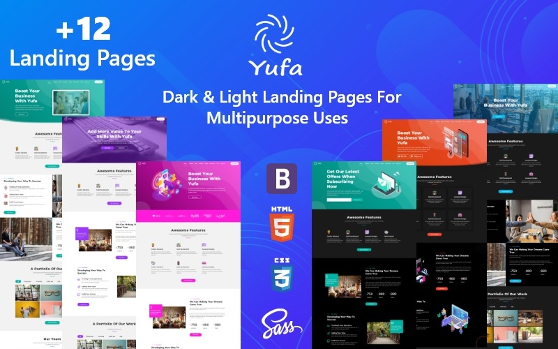 Yufa - Multipurpose HTML5 - Bootstrap Responsive Landing Page Template